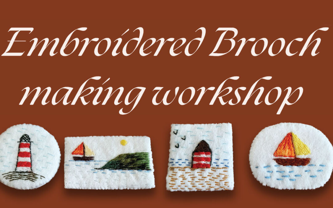 Embroidered brooch making workshop